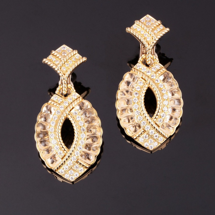 Magia, Hard stone and diamond earrings
